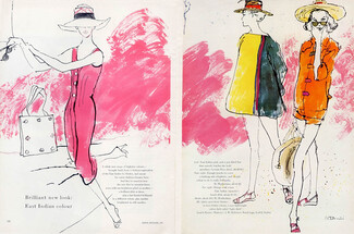 Various fashion illustrations, Dressmakers — Vintage original