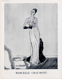 Marcelle Chaumont 1947 Pierre Louchel, Evening Gown