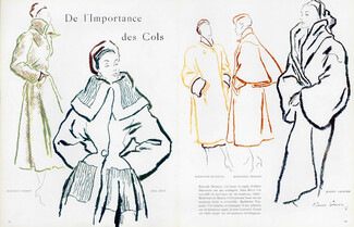 Pierre Simon 1947 Collar, Coats, Marcelle Dormoy, Nina Ricci... Madeleine De Rauch, Madeleine Vramant, Jeanne Lafaurie