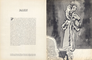 Paquin 1949 Manteau, Fur, Pierre Louchel