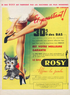 Rosy (Lingerie) 1954 Stockings Hosiery, Dog
