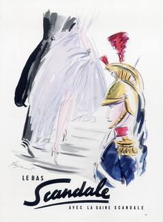 Scandale (Stockings) 1954 Regis Manset, Stockings Hosiery