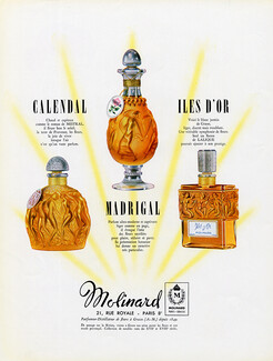 Molinard (Perfumes) 1951 Calendal, Madrigal, Iles d'Or