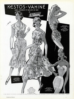 Kestos-Vahiné (Clothing & Swimwear) 1956 Summer Dresses, Paulin