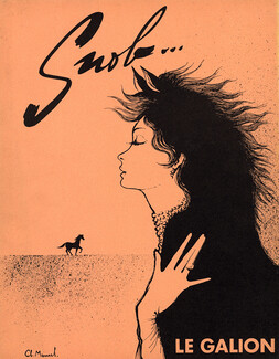 Le Galion (Perfumes) 1957 Snob, Horse, Maurel (Version Coral-Black)
