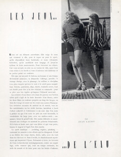 Les Jeux de l'Eau, 1947 - André Ledoux & Hermès (Sport Nautique) Photo Nick de Morgoli, Texte par Jean Laury