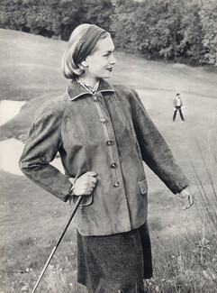 Hermès (Couture) 1955 Jacket in Deer Golf Fashion Photography, Guy Arsac