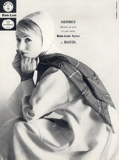 Hermès (Couture, Raincoat) 1959 Bucol (Fabric)