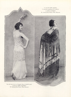 Dora Katorza (Couture) 1924 Mouna Katorza, Shawl, Evening Gown