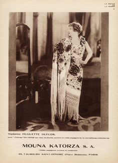 Mouna Katorza (Couture) 1927 Dora Katorza, Spanish Shawl, Mrs Huguette Duflos