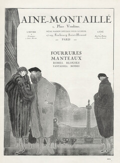 Aine-Montaillé (Couture) 1920 Fur Coat, Place Vendôme, L'Hom