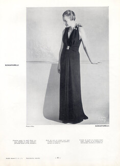 Schiaparelli (Couture) 1934 Photo Madame D'Ora (Philippine Dora Kallmus) Evening Gown