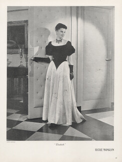 Lucile Manguin (Couture) 1947 Evening Gown, Elshoud