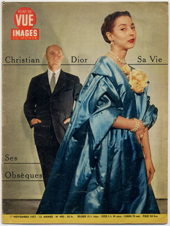 Christian Dior - Sa Vie - Ses Obsèques, 1957 - His Life, His Funeral, Cover Photo Savitry, Text by Michel Brodsky, 10 pages