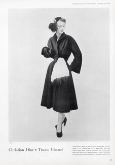 Christian Dior (Couture) 1949 Philippe Pottier, Chanel (Fabric), Black Coat