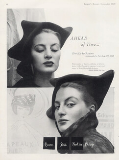 Christian Dior 1949 Carson's Collection Hat for Autumn