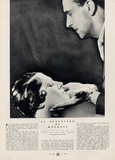 Le Sculpteur de Masques, 1933 - Antoine (Cosmetics & Hairstyle) Photo Man Ray