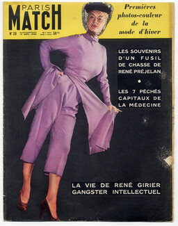 Praline (Fashion Model) 1949 The Collars fashion, Griffe, Chaumont, Balmain, Molyneux, Rochas, Perlène, Piguet..., 7 pages