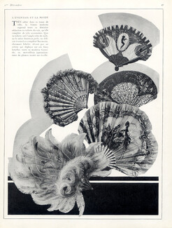 L'éventail et La Mode 1924 Feathers Fan