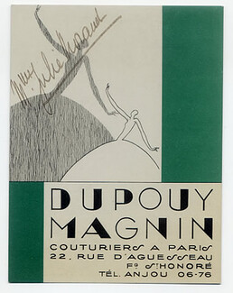 Dupouy Magnin 1930s Invitation Cards