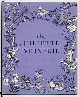 Juliette Verneuil (Catalog Couture) 1948 History, First Collection, Jean Cocteau, Eliane Bonabel, 14 illustrated Pages, 14 pages