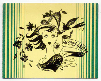 Jacques Griffe 1948 Yves Gueden, Leaflet, Invitation Card, Saint Catherine's Day, Martine, Jacqueline...