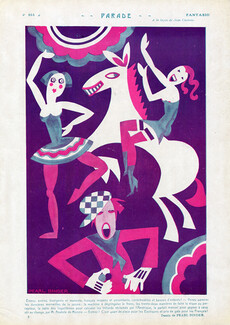 Pearl Binder 1926 Parade... Like Jean Cocteau, Circus, Juggler, Dancer, Amazone