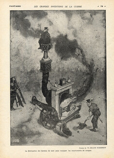 W. Heath Robinson 1916 Fabrication des Fumées de Suie