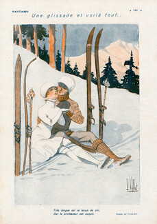 Louis Vallet 1927 Skiing