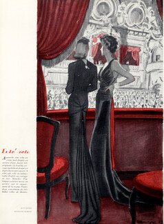 Jean Dessès 1937 Elegant, Evening Gown, Monte-Carlo Opera, Pierre Mourgue