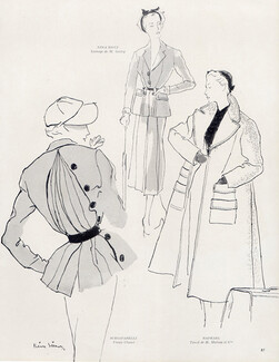 Pierre Simon 1949 Schiaparelli, Raphaël, Nina Ricci, Coat, Suit