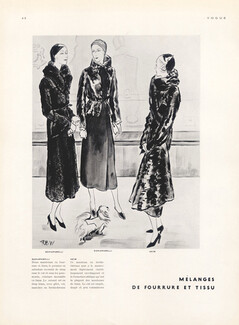 René Bouët-Willaumez 1930 Schiaparelli & Jacques Heim... Fur Coats