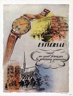 Universal 1946 Goût Français, Précision Genevoise, Notre-Dame de Paris