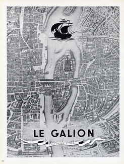 Le Galion (Perfumes) 1946 Ship, Paris Plan de Saint Victor vers 1550 Charles IX