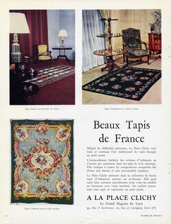 A La Place Clichy 1952 Tapis d'Aubusson