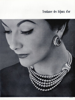 Cartier 1953 Gold Necklace, Earrings