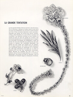 Boucheron, Sterlé, Mauboussin 1960 Necklace, Brooch, Ring
