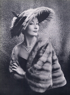Mauboussin (High Jewelry) 1951 Weil (Fur Cape) Legroux Soeurs (Hat) Philippe Pottier