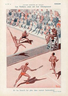 Armand Vallée 1930 The Nudists have their Tennis Championship