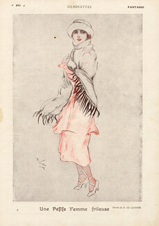 Une Petite Femme Frileuse, 1919 - Le Quesne Parisienne Sensitive to the Cold