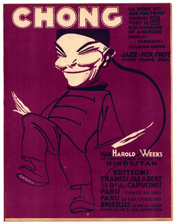 R. De Valerio 1919 Chong, Chinese Jazz Fox-Trot, Harold Weeks, Music Score, 4 pages