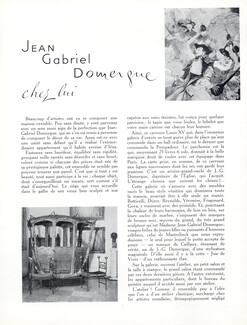 Jean-Gabriel Domergue chez lui, 1951 - Photos J. C. Pédron, Texte par Pierre Harel-Darc, 4 pages