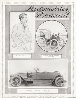 Renault (Cars) 1913 Louis Renault Portrait, Modèles de 1895 & 1914, Jean Dulac