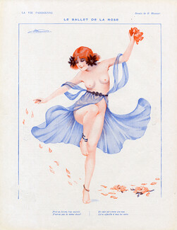 Suzanne Meunier 1916 "Le Ballet de la rose" Dancer nude