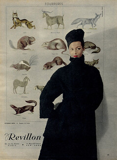 Revillon 1949 Fur Coat, Astrakan Russe