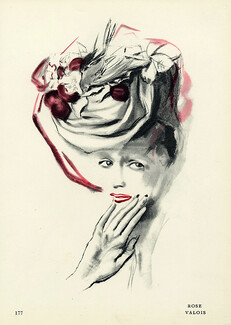 Rose Valois 1945 Brénot, Hats
