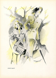 Anny Blatt 1944 Vignaud, Fashion Illustration