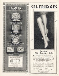 Rolex (Watches) 1929 Selfridges (Stockings)