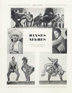 Danses Nègres, 1927 - Josephine Baker & Florence Mills Black Dance, Jazz Music, Texte par André Levinson, 3 pages