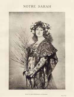 Sarah Bernhardt 1913 Portraits By Theobald Chartran & Bastien-Lepage (Back)